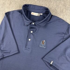 Shoal Creek Golf Men Polo Shirt Navy‎ Size XL KJUS UPF 50+ Stretch Performance